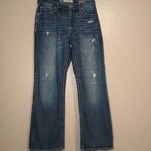 Bke Jeans Mens 30x29 Tyler Distressed Relaxed‎ Straight Preppy Classic